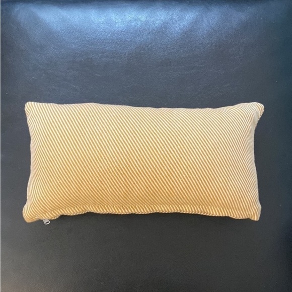 Golden Yellow Diagonal Stripe Perfect Size Pillow 8 x 16 NEW - Picture 1 of 11